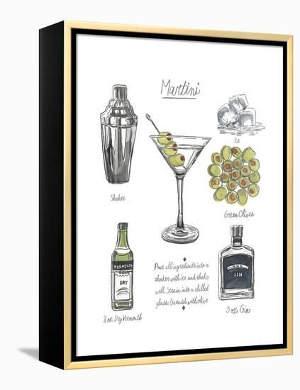 Classic Cocktail - Martini-Naomi McCavitt-Framed Stretched Canvas