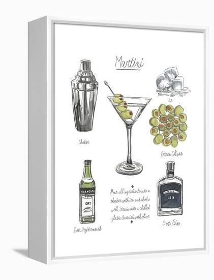 Classic Cocktail - Martini-Naomi McCavitt-Framed Stretched Canvas