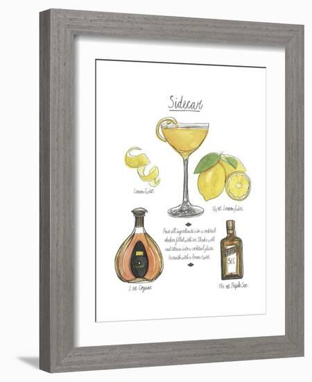 Classic Cocktail - Sidecar-Naomi McCavitt-Framed Art Print