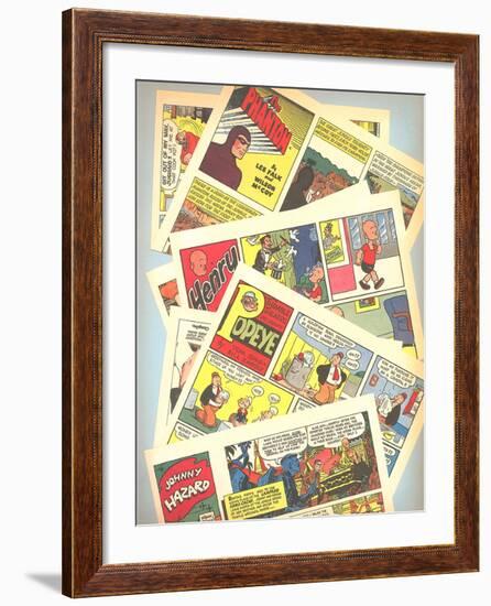 Classic Comic Books-null-Framed Art Print