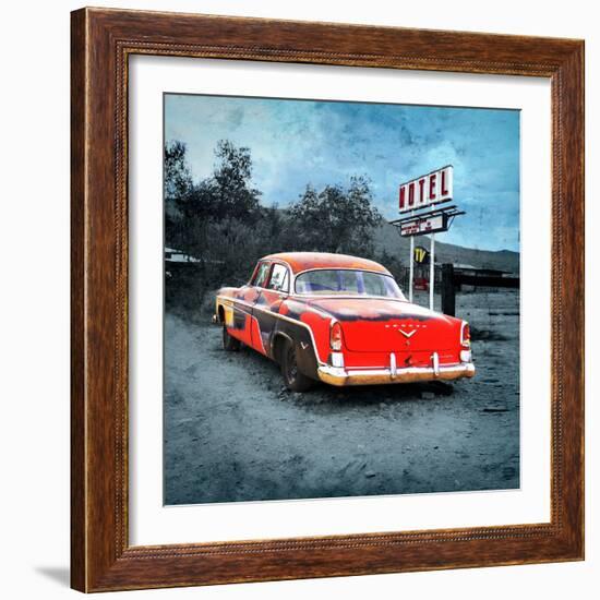 Classic Desoto Vintage Car in America-Salvatore Elia-Framed Photographic Print