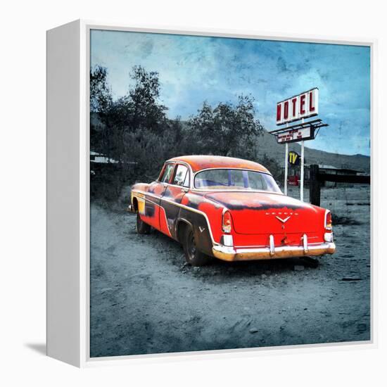 Classic Desoto Vintage Car in America-Salvatore Elia-Framed Premier Image Canvas