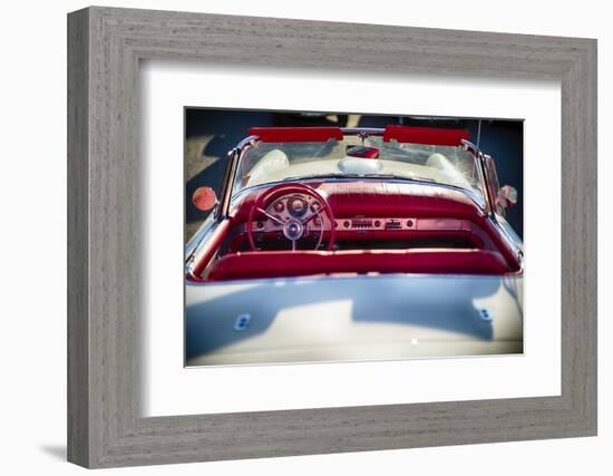 Classic Ford Thunderbird Top Down-George Oze-Framed Photographic Print