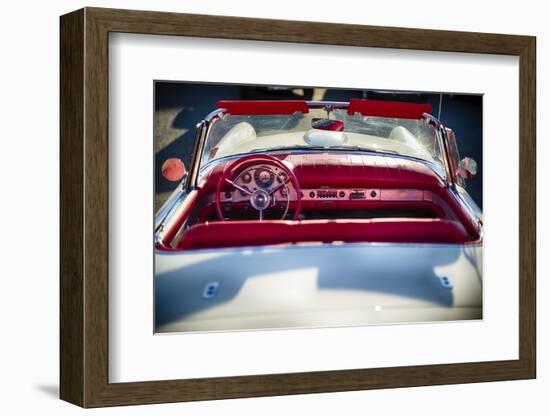 Classic Ford Thunderbird Top Down-George Oze-Framed Photographic Print