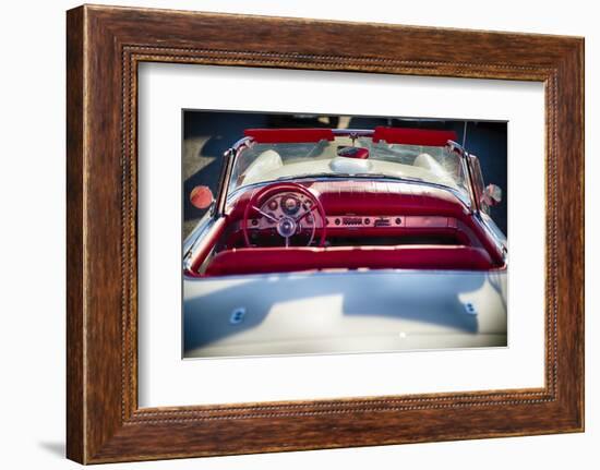 Classic Ford Thunderbird Top Down-George Oze-Framed Photographic Print