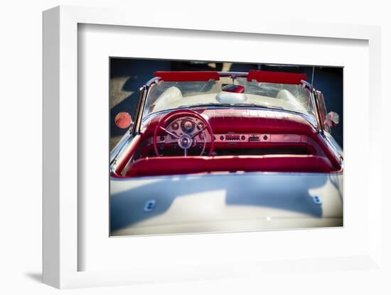 Classic Ford Thunderbird Top Down-George Oze-Framed Photographic Print