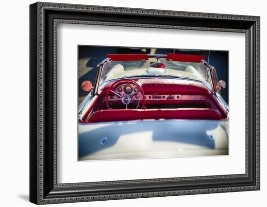 Classic Ford Thunderbird Top Down-George Oze-Framed Photographic Print