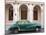 Classic Green American Car Parked Outside the National Ballet School, Havana, Cuba-Lee Frost-Mounted Photographic Print