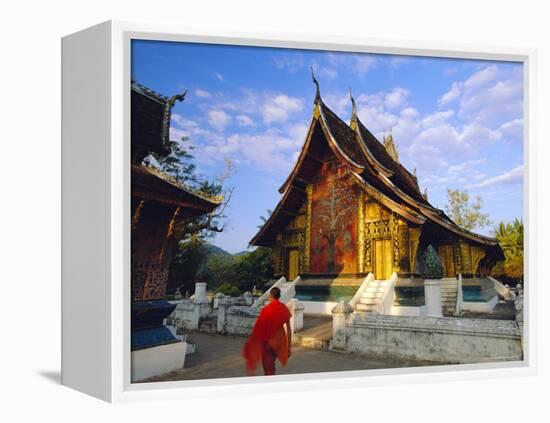 Classic Lao Temple Architecture, Wat Xieng Thong, Luang Prabang, Laos-Gavin Hellier-Framed Premier Image Canvas