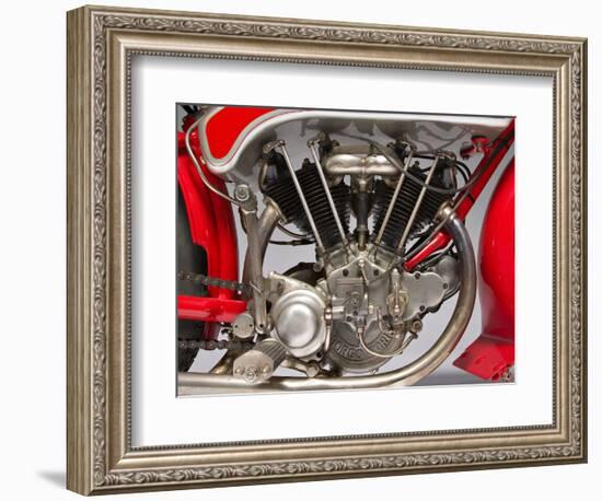 Classic Motorbike Motoborgo 500. Engine (Photo)-null-Framed Giclee Print