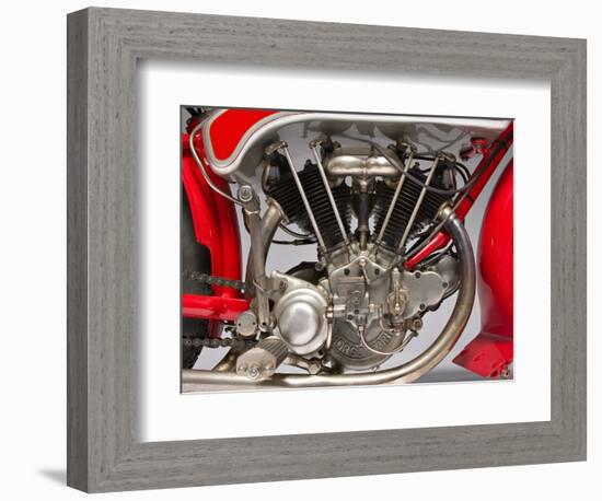 Classic Motorbike Motoborgo 500. Engine (Photo)-null-Framed Giclee Print