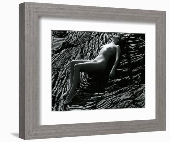 Classic Nude and Lava, Hawaii, c. 1980-Brett Weston-Framed Photographic Print