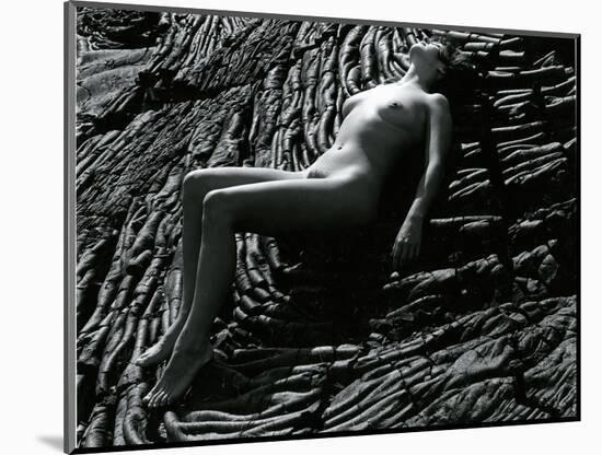 Classic Nude and Lava, Hawaii, c. 1980-Brett Weston-Mounted Photographic Print