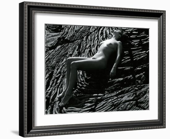 Classic Nude and Lava, Hawaii, c. 1980-Brett Weston-Framed Photographic Print