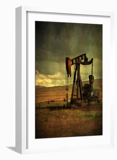 Classic Oil Rig, Central California-Vincent James-Framed Photographic Print