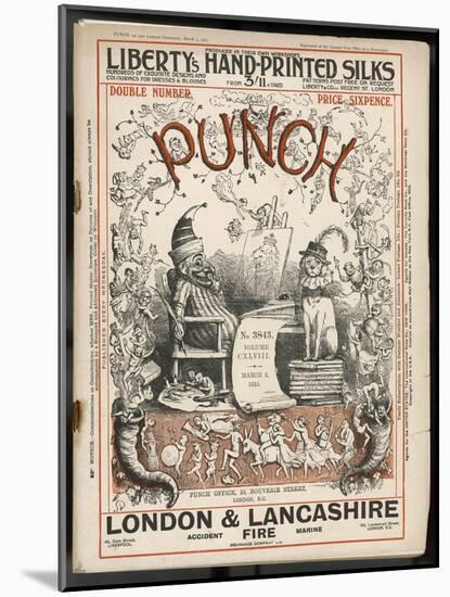 Classic Punch Cover with Mr. Punch and His Dog Toby-Richard Doyle-Mounted Art Print