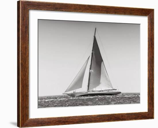 Classic racing sailboat-null-Framed Art Print