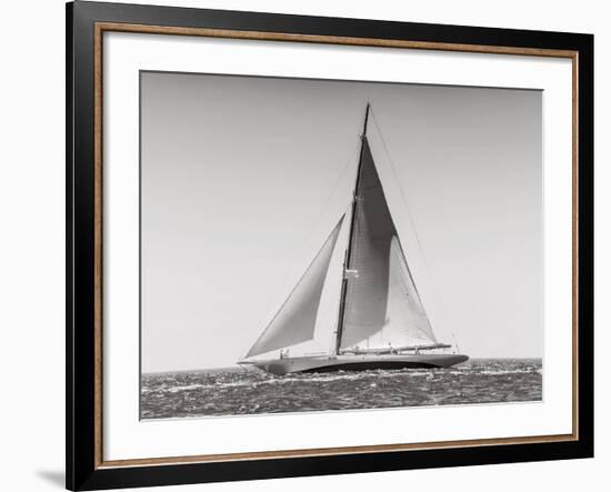 Classic racing sailboat-null-Framed Art Print