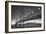 Classic San Francisco in Black and White, Bay Bridge at Night-Vincent James-Framed Photographic Print