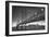 Classic San Francisco in Black and White, Bay Bridge at Night-Vincent James-Framed Photographic Print