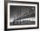 Classic San Francisco in Black and White, Bay Bridge at Night-Vincent James-Framed Photographic Print