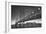 Classic San Francisco in Black and White, Bay Bridge at Night-Vincent James-Framed Photographic Print