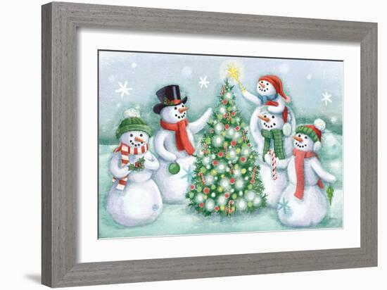 Classic Snowmen IV-Mary Urban-Framed Art Print