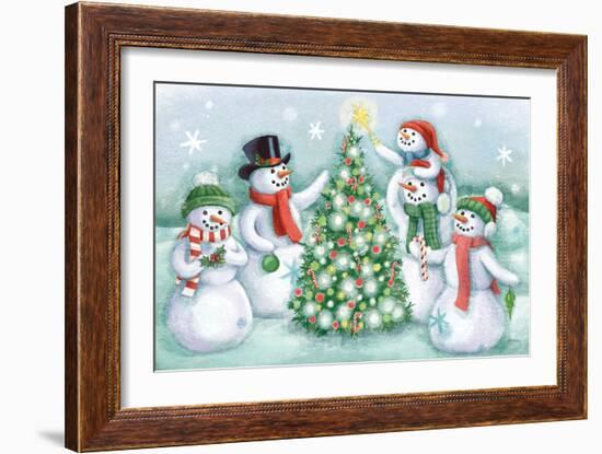 Classic Snowmen IV-Mary Urban-Framed Art Print