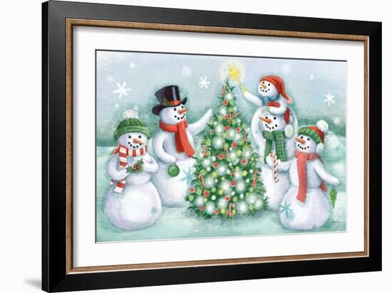 Classic Snowmen IV-Mary Urban-Framed Art Print