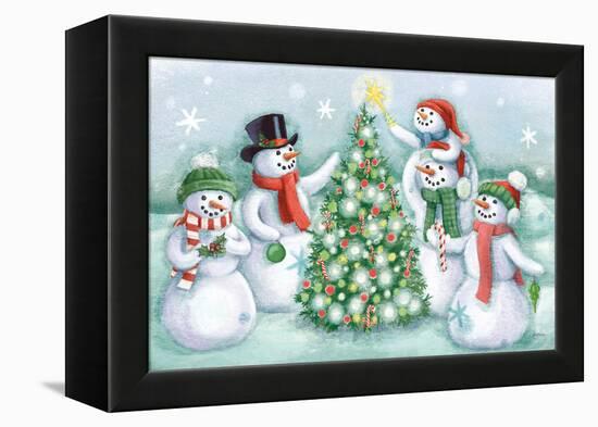 Classic Snowmen IV-Mary Urban-Framed Stretched Canvas