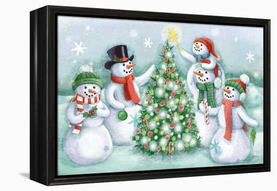 Classic Snowmen IV-Mary Urban-Framed Stretched Canvas