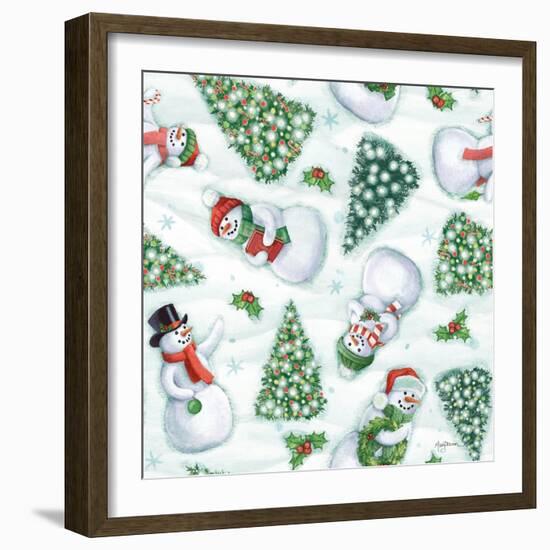 Classic Snowmen Step 01A-Mary Urban-Framed Art Print