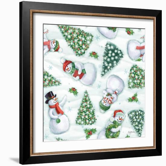 Classic Snowmen Step 01A-Mary Urban-Framed Art Print