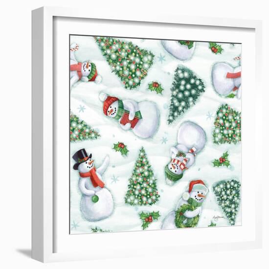 Classic Snowmen Step 01A-Mary Urban-Framed Art Print