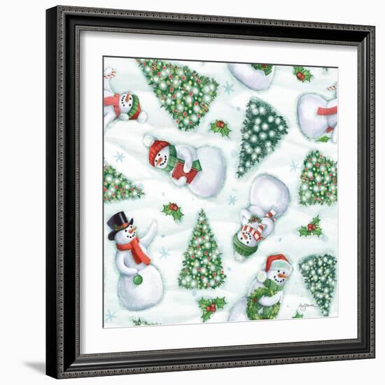 Classic Snowmen Step 01A-Mary Urban-Framed Art Print