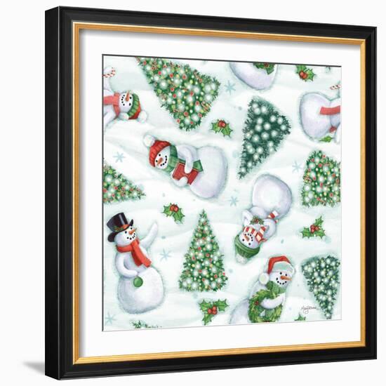 Classic Snowmen Step 01A-Mary Urban-Framed Art Print