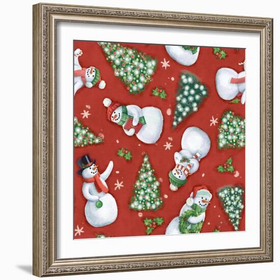 Classic Snowmen Step 01B-Mary Urban-Framed Art Print