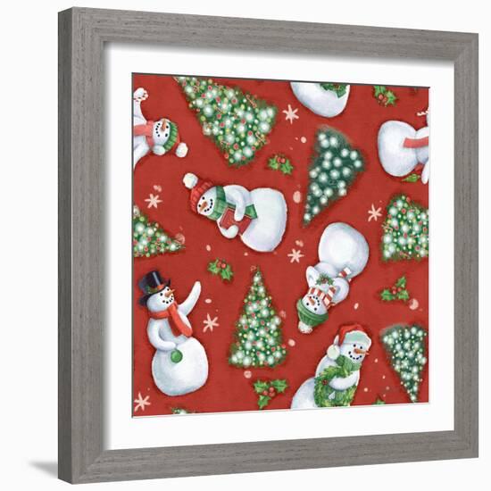 Classic Snowmen Step 01B-Mary Urban-Framed Art Print