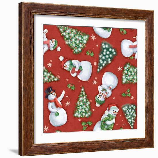 Classic Snowmen Step 01B-Mary Urban-Framed Art Print