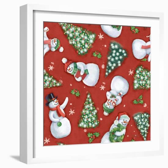 Classic Snowmen Step 01B-Mary Urban-Framed Art Print