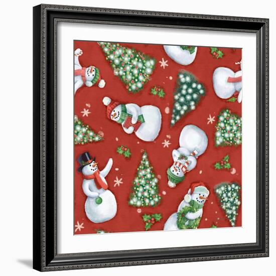 Classic Snowmen Step 01B-Mary Urban-Framed Art Print