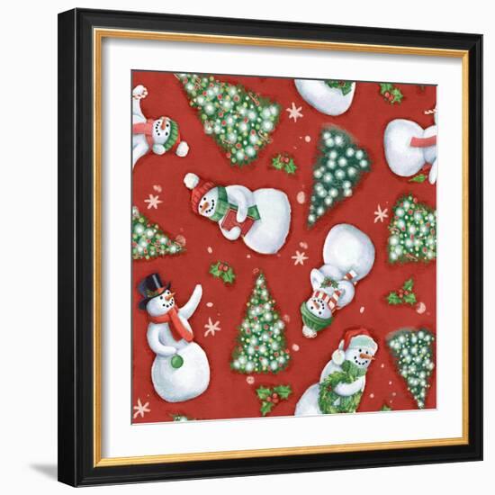 Classic Snowmen Step 01B-Mary Urban-Framed Art Print