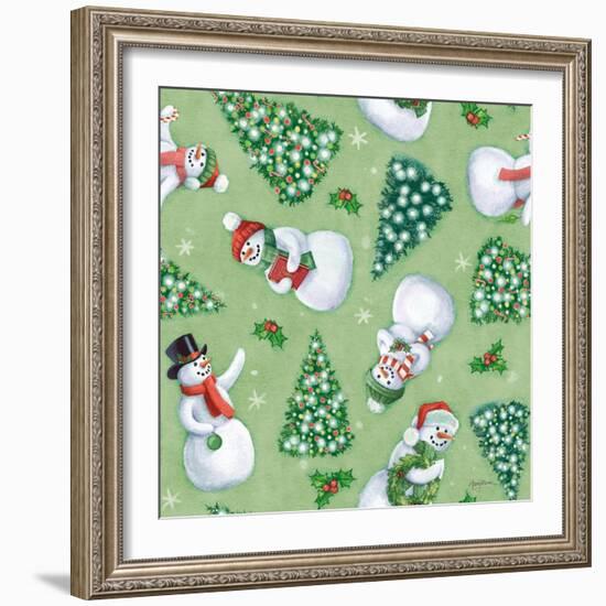 Classic Snowmen Step 01C-Mary Urban-Framed Art Print