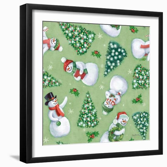 Classic Snowmen Step 01C-Mary Urban-Framed Art Print