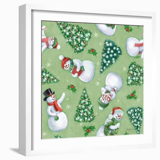 Classic Snowmen Step 01C-Mary Urban-Framed Art Print