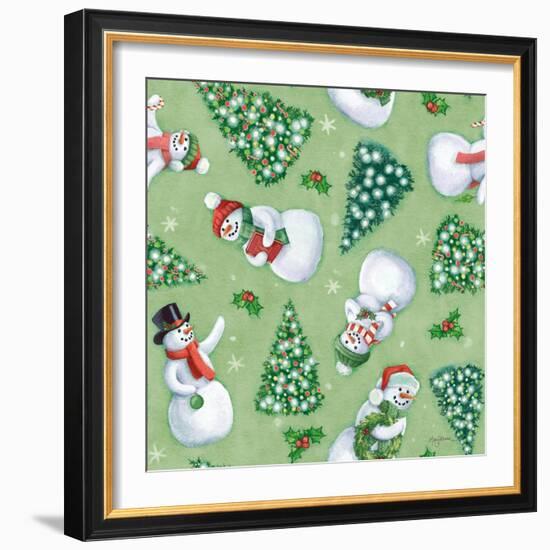 Classic Snowmen Step 01C-Mary Urban-Framed Art Print