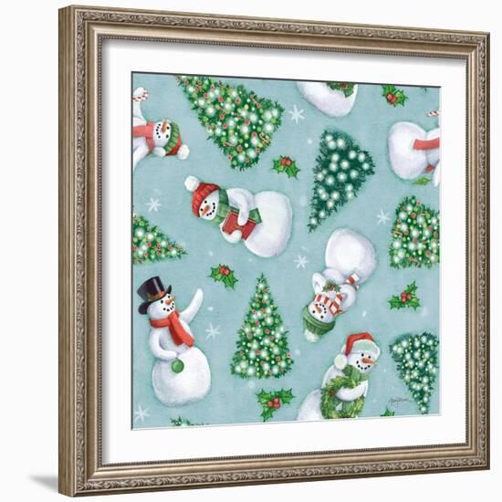 Classic Snowmen Step 01D-Mary Urban-Framed Art Print