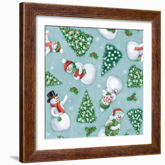 Classic Snowmen Step 01D-Mary Urban-Framed Art Print