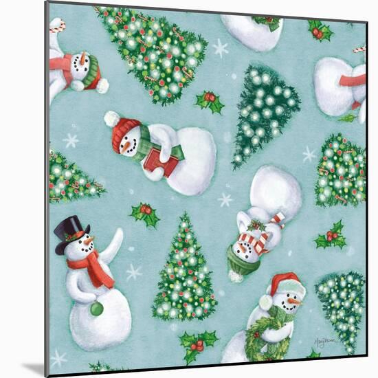 Classic Snowmen Step 01D-Mary Urban-Mounted Art Print