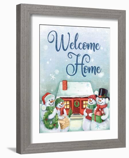 Classic Snowmen V-Mary Urban-Framed Art Print